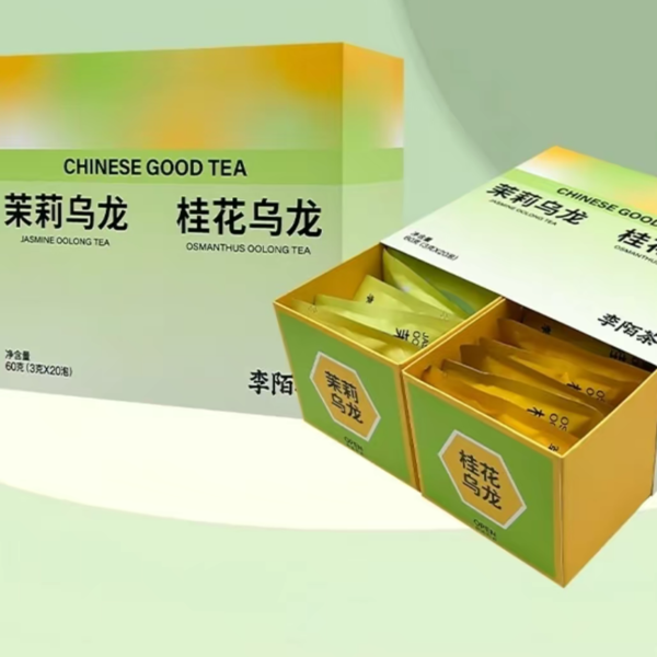 Sweet Fruity Tea With 4 Different Flavors 40Bags In Total:1,Jasmine Oolong Tea;2,Osmanthus Oolong Tea;3,Peach Oolong Tea;4,Green Grape Oolong Tea